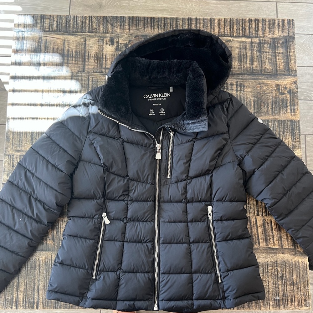 Calvin Klein Women's Quilted Black Puffer Coat